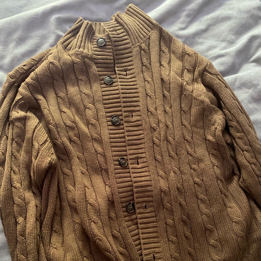H2H Tan Cardigan Sweater 3XL